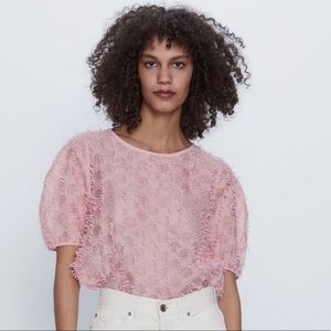 Zara Summer 2020 Collection Blush Top NWT